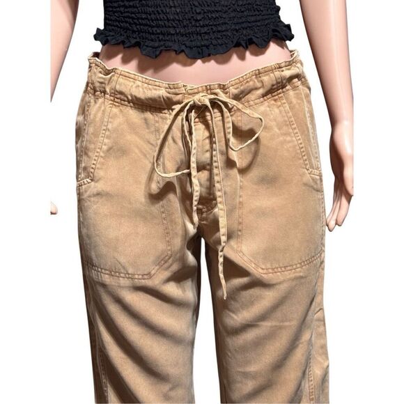 Pulp women mid rise tencel crop capris pants M - Picture 5 of 8